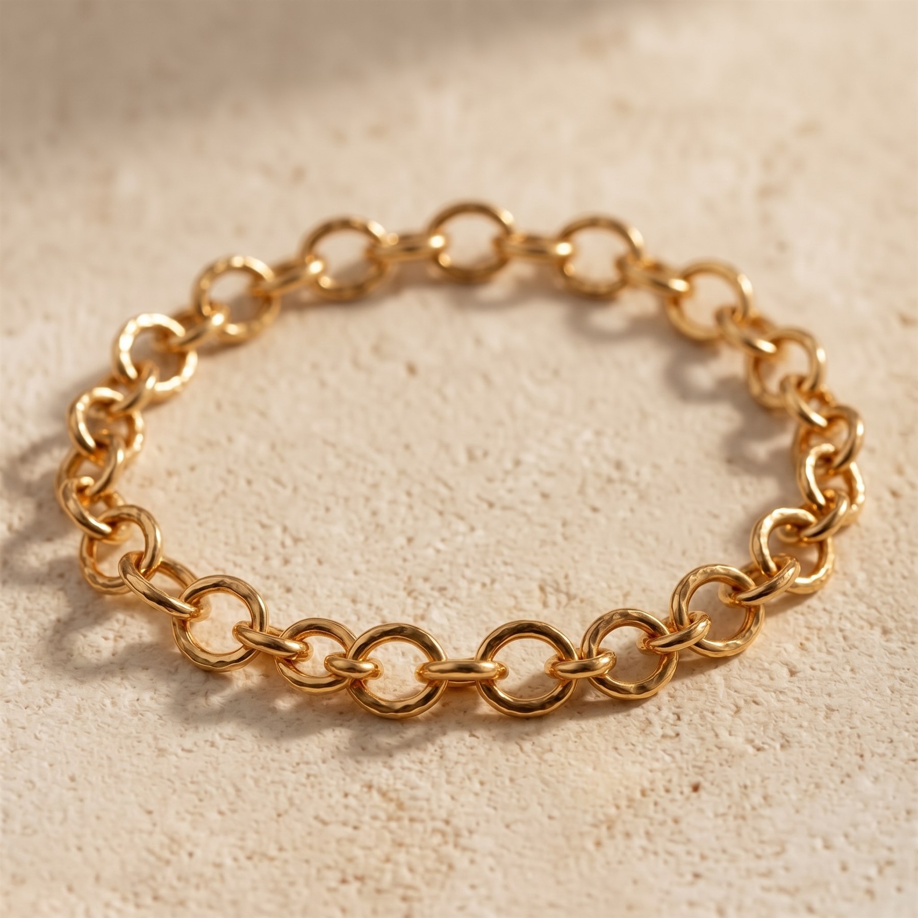 Pulseira Trama em elos de ouro 18k